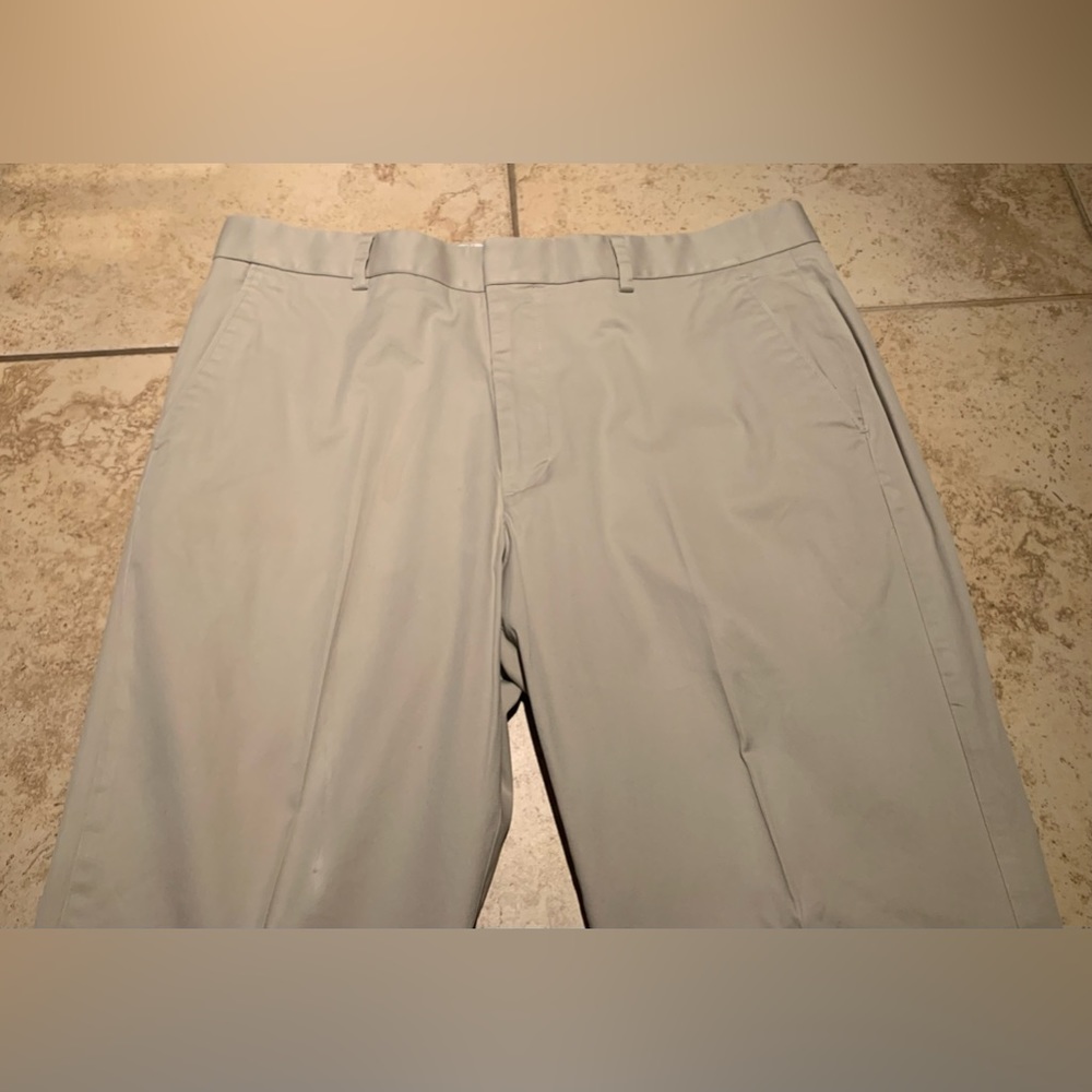 Express Khaki Stretch Cotton-Blend Suit Pant - Picture 3 of 10